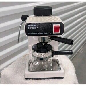 Vintage Maxim EX-102 Expres  Espresso & Cappuccino Machine Beige Brown